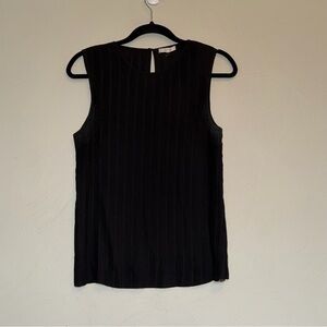 Pleione Elegant Black Sleeveless Top